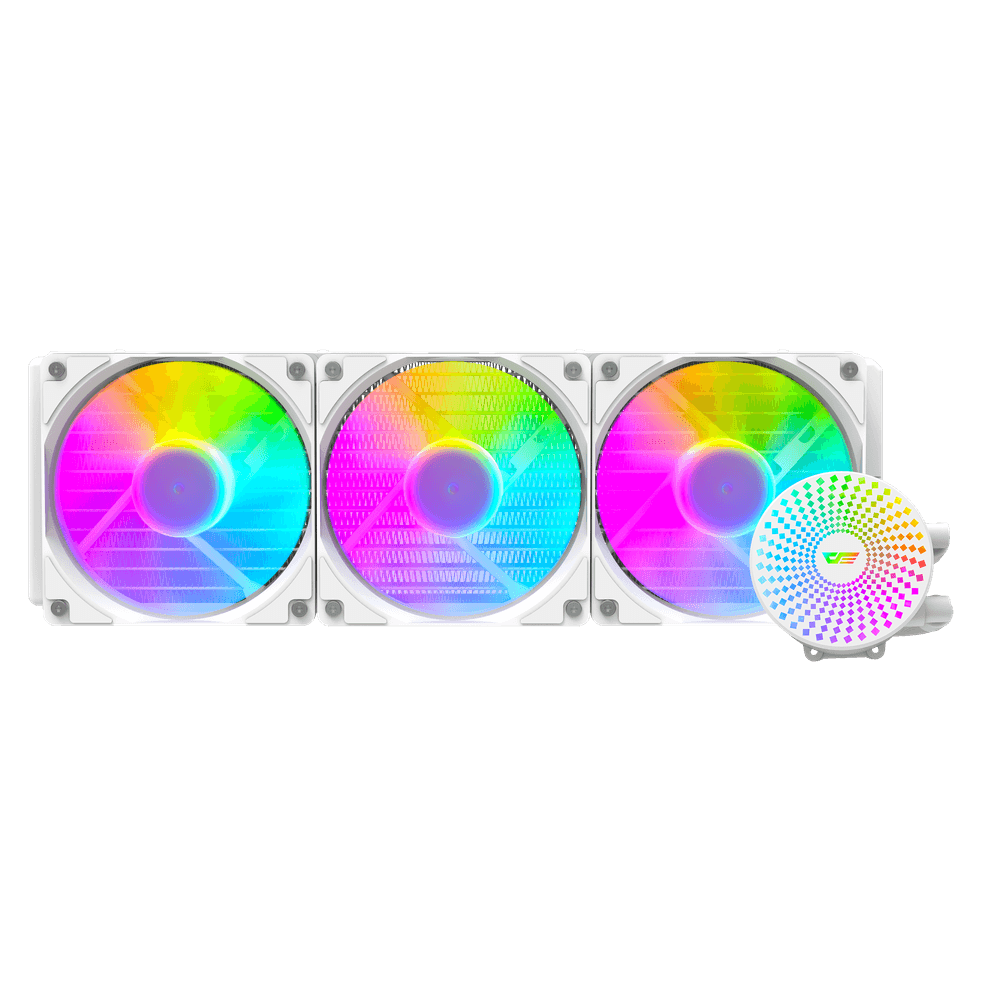 DarkFlash Radiant DC 360mm Liquid CPU Cooler - White