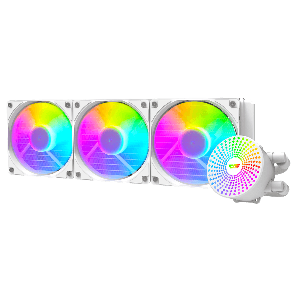 DarkFlash Radiant DC 360mm Liquid CPU Cooler - White