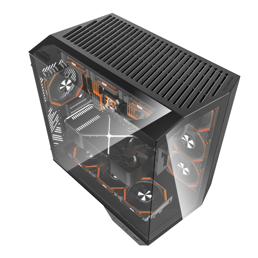 DarkFlash DY470 ATX PC Case - 4 ARGB FANS / Black