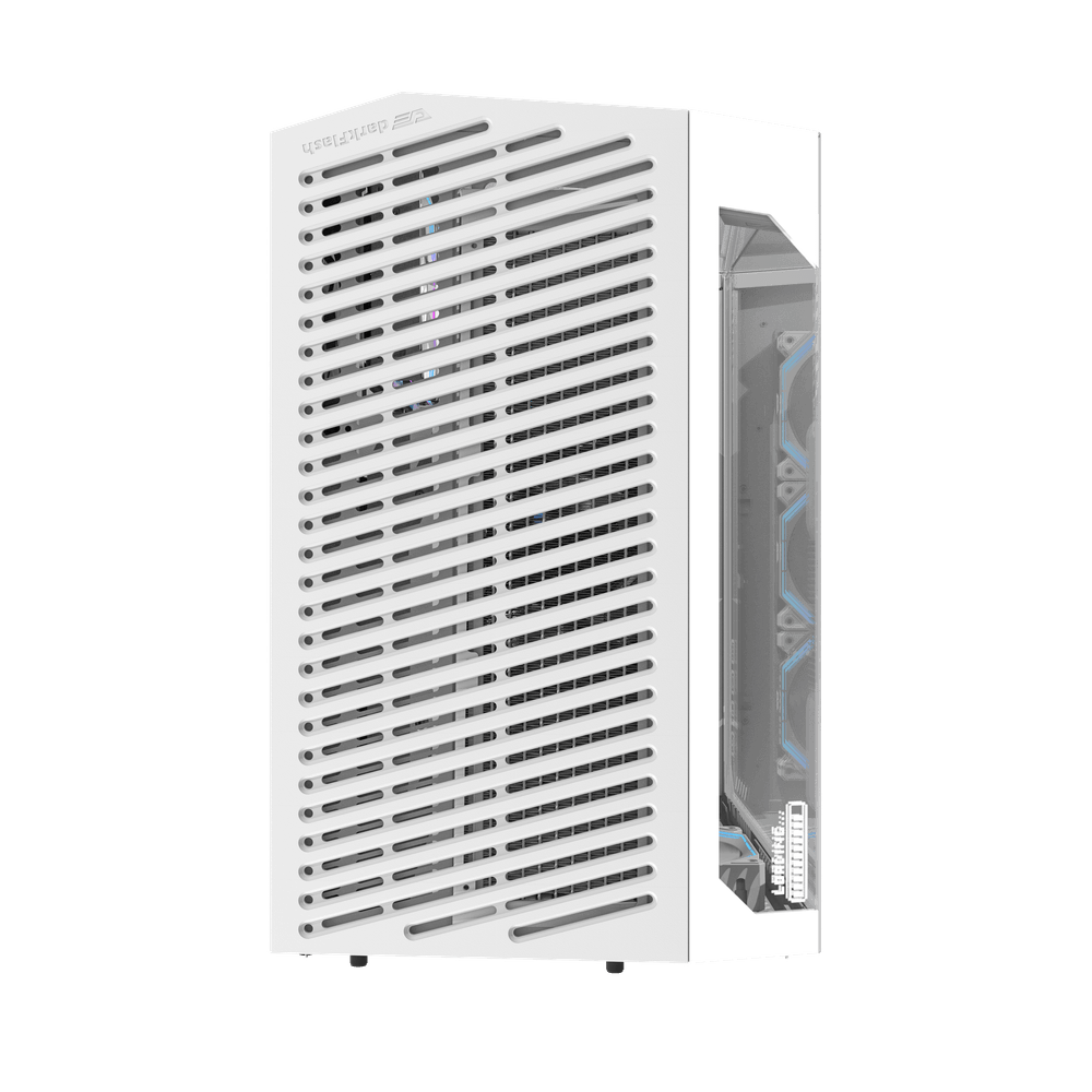 DarkFlash DY470 ATX PC Case - 4 ARGB FANS / White