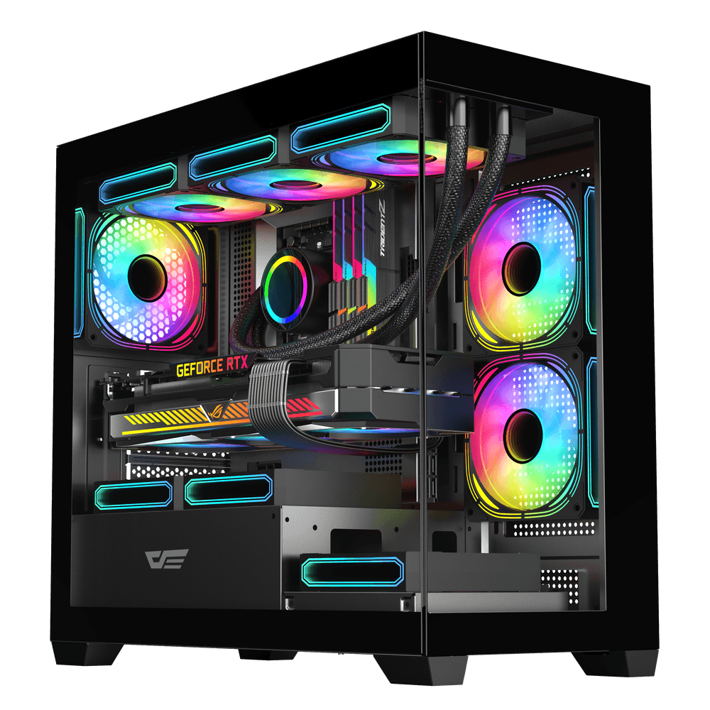 DarkFlash C218M 3x FANS + AE650 PSU - Black