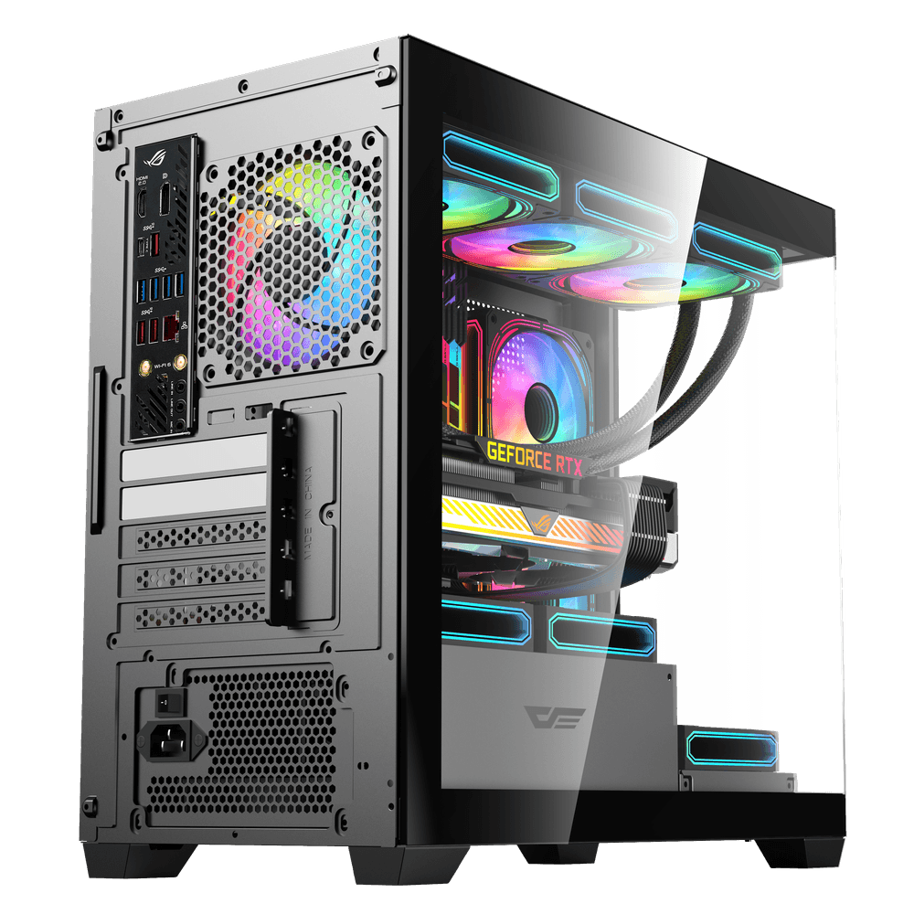 DarkFlash C218M 3x FANS + AE650 PSU - Black