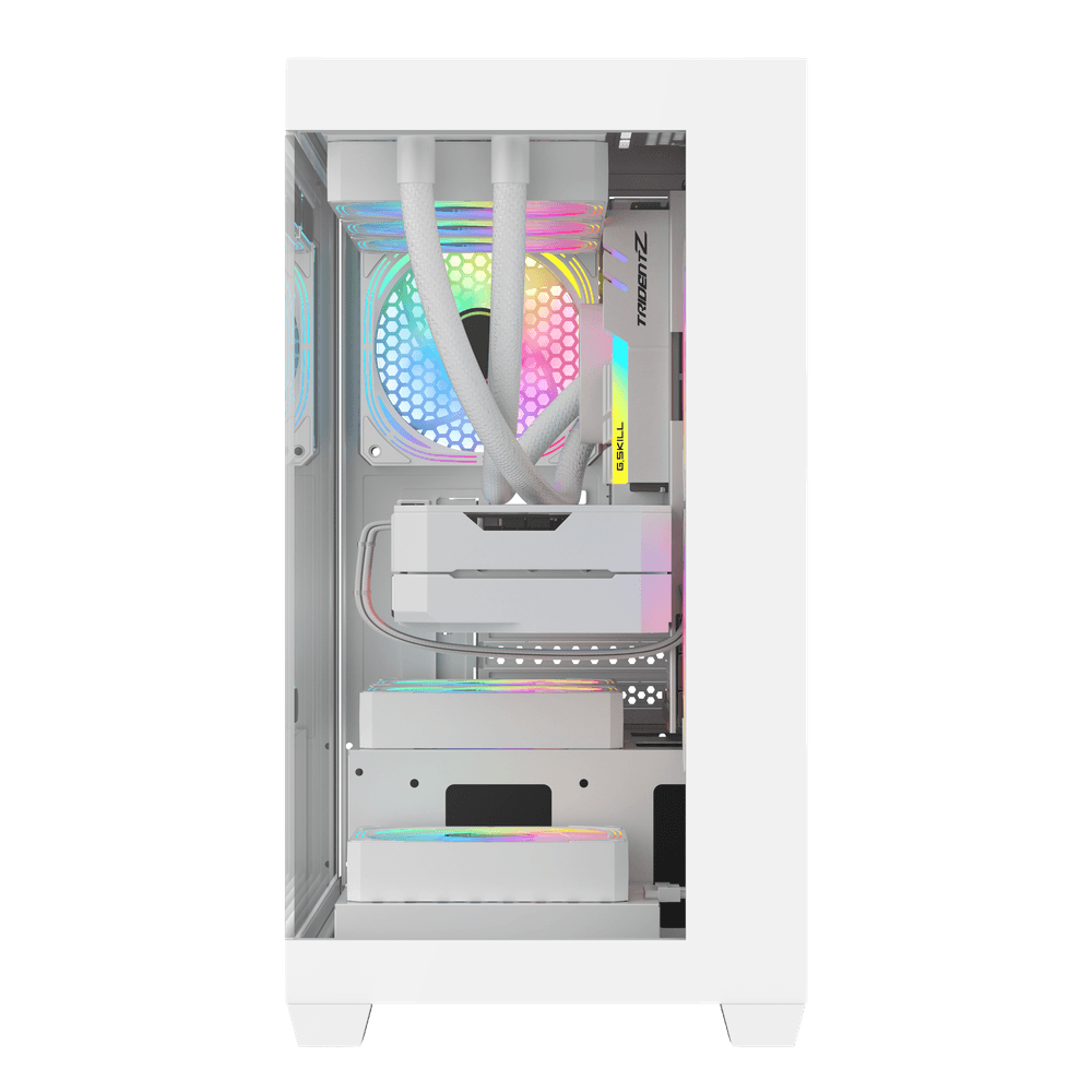 DarkFlash C218M 3x FANS + AE650 PSU - White