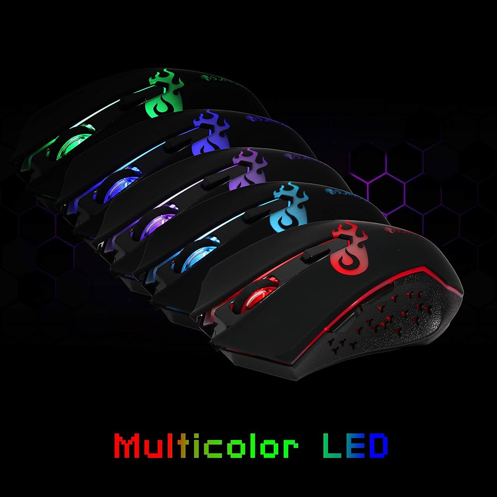 ZEBRONICS Zeb-Clash - Premium USB Gaming Mouse with 6 Buttons, High Resolution Gaming Sensor 3600 DPI, Mulitcolor LED