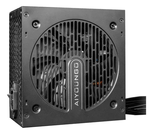 Aigo AT650 Non Modular Power Supply, 80 Plus Bronze Certification, 650W Power, Active PFC, Taiwanese 105° Capacitors, Hydraulic Bearing, 120mm Fan, Black | AT650