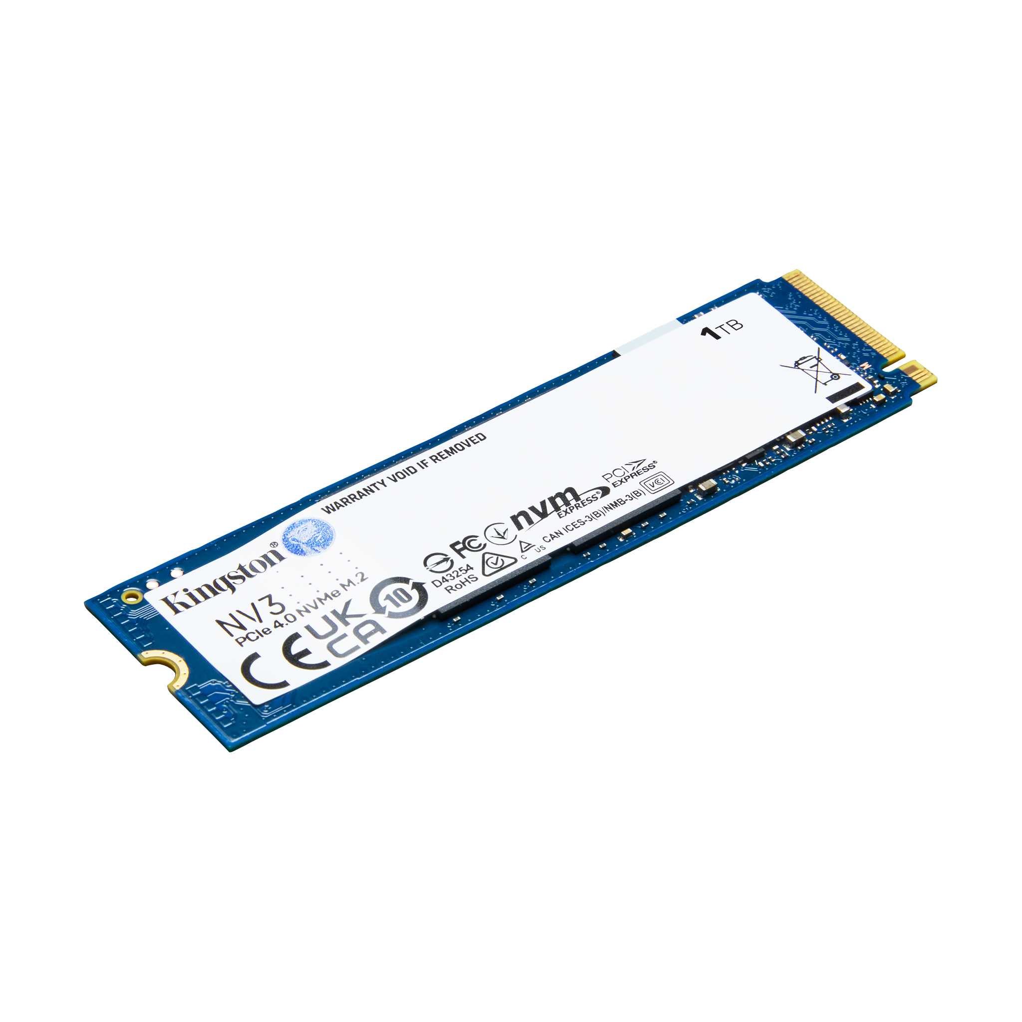 Kingston 2TB M.2 NV3 PCIe 4.0 NVMe Internal SSD, Capacity 6000 MB/s