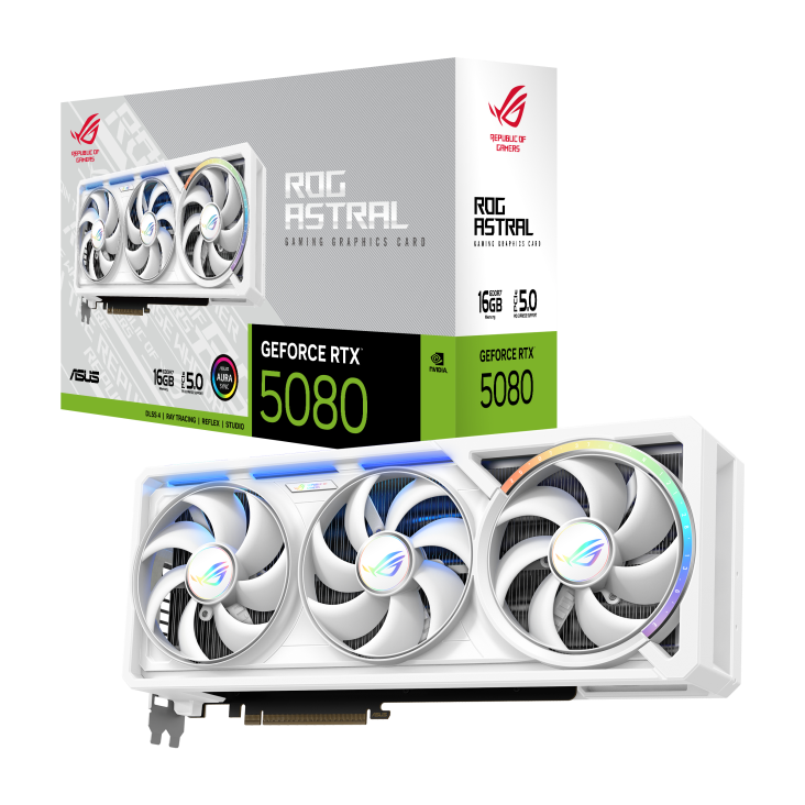 ROG Astral GeForce RTX™ 5080 16GB GDDR7 WHITE Edition