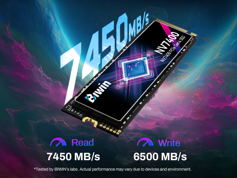 BIWIN Black Opal NV7400 1TB SSD Gen4x4, Read Speed up to 7450MB/s, NVMe M.2 2280 PCIe 4.0 Internal PC Solid State Drive