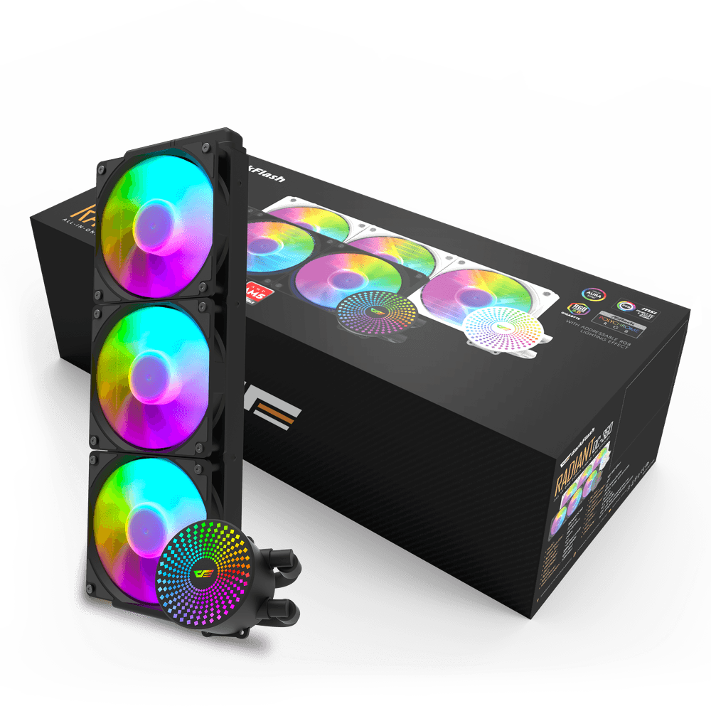 Compuae Radiant DC 360 Liquid CPU Cooler - Black – CompUAE.com