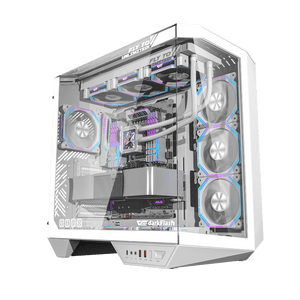 DarkFlash DY470 ATX PC Case - 4 ARGB FANS / White