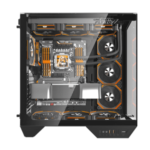 DarkFlash DY470 ATX PC Case - 4 ARGB FANS / Black