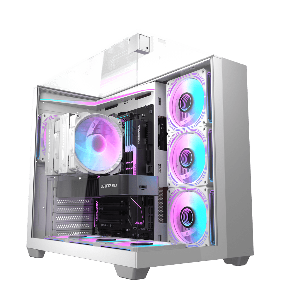 DarkFlash TH285 Case - White (4 FANS)