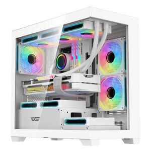 DarkFlash C218M 3x FANS + AE650 PSU - White