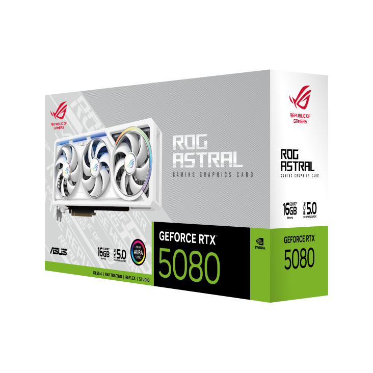 ROG Astral GeForce RTX™ 5080 16GB GDDR7 WHITE Edition