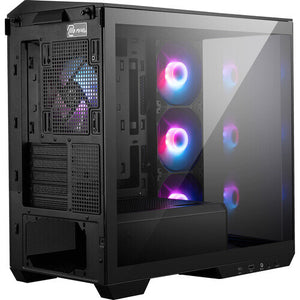 MSI MAG PANO M100R PZ Mid-Tower M-ATX Tempered Glass Case - Black