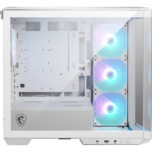 MSI MAG PANO M100R PZ Mid-Tower M-ATX Tempered Glass Case - White