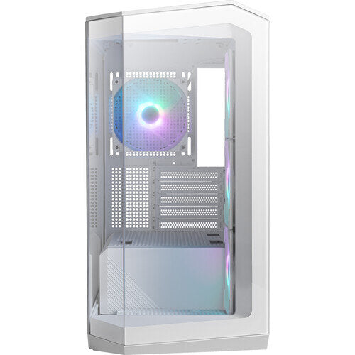 MSI MAG PANO M100R PZ Mid-Tower M-ATX Tempered Glass Case - White