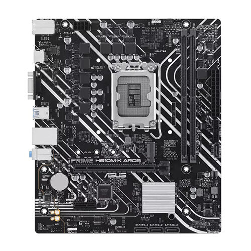 ASUS PRIME H610M-K ARGB Intel LGA1700 DDR5 Motherboard - Black