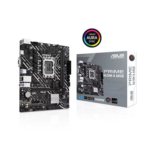 Asus Prime H610M-K D4 ARGB LGA 1700 DDR4 Micro ATX Motherboard
