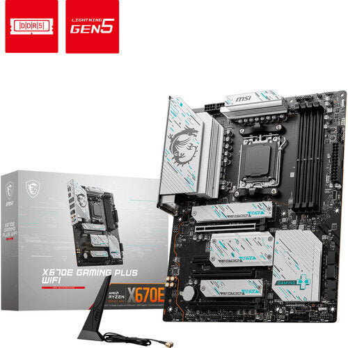 MSI X670E Gaming Plus WIFI DDR5 AM5 ATX Motherboard - White