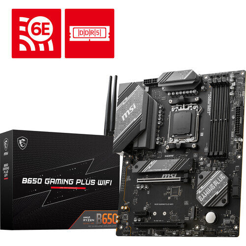 MSI B650 GAMING PLUS WIFI DDR5 AM5 ATX Motherboard - Black