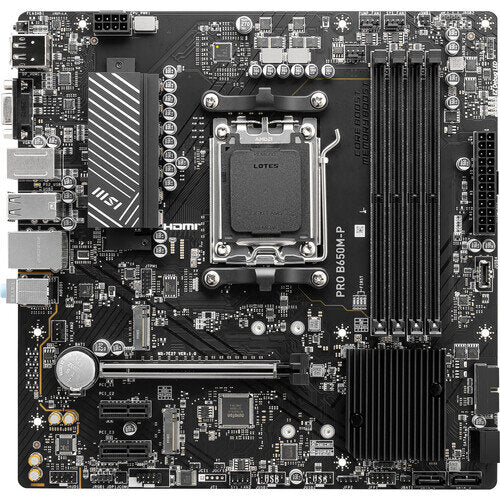 MSI PRO B650M-P AM5 Micro-ATX Motherboard - Black