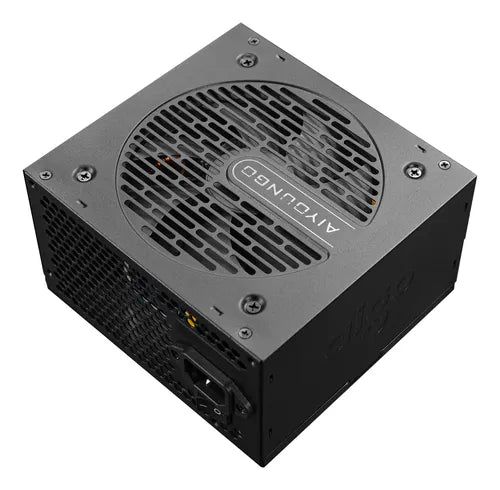 Aigo AT650 Non Modular Power Supply, 80 Plus Bronze Certification, 650W Power, Active PFC, Taiwanese 105° Capacitors, Hydraulic Bearing, 120mm Fan, Black | AT650