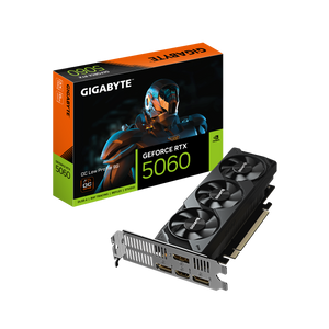 Gigabyte GeForce RTX 5060 OC Low Profile 8G Graphics Card - 8GB GDDR7, 128bit, PCI-E 5.0, 2512 MHz Core Clock, 3 x DisplayPort, 1 x HDMI,