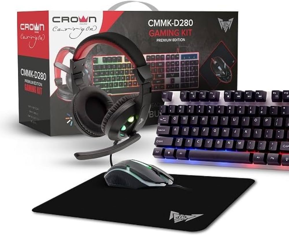 CROWN MICRO 4 IN 1 BUNDLE GAMING KIT PREMIUM EDITION