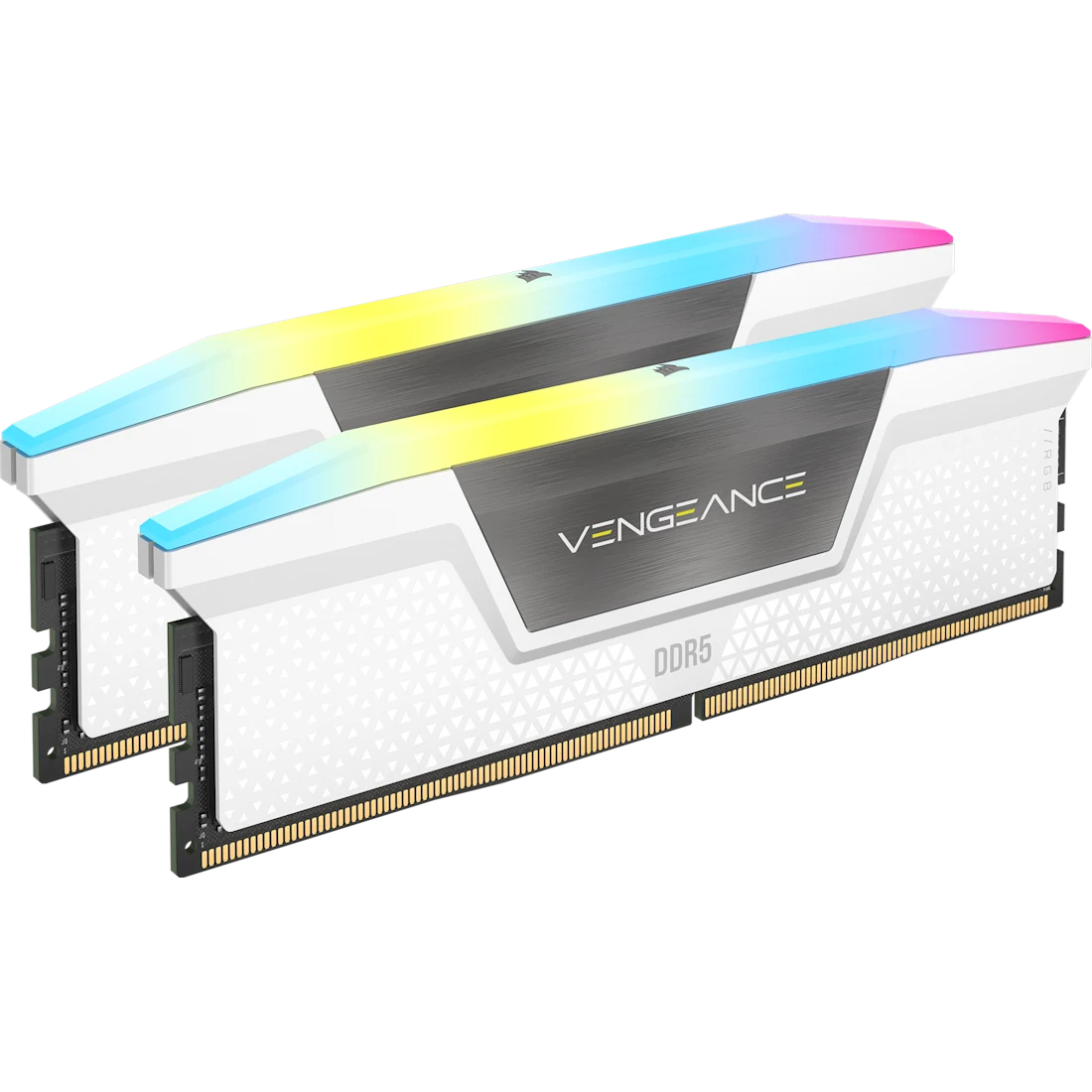 VENGEANCE® RGB 32GB (2x16GB) DDR5 DRAM Up To 6000MT/s CL30 AMD EXPO & Intel XMP Memory Kit - White