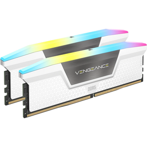 VENGEANCE® RGB 32GB (2x16GB) DDR5 DRAM Up To 6000MT/s CL30 AMD EXPO & Intel XMP Memory Kit - White