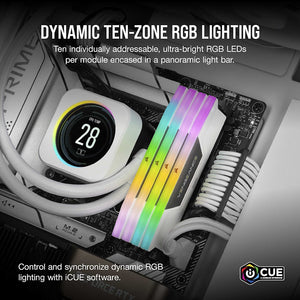 VENGEANCE® RGB 32GB (2x16GB) DDR5 DRAM Up To 6000MT/s CL30 AMD EXPO & Intel XMP Memory Kit - White