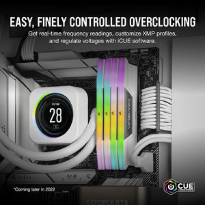 VENGEANCE® RGB 32GB (2x16GB) DDR5 DRAM Up To 6000MT/s CL30 AMD EXPO & Intel XMP Memory Kit - White