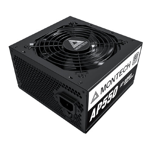 Montech 550W 80 PLUS White Certified ATX Power Supply - Black