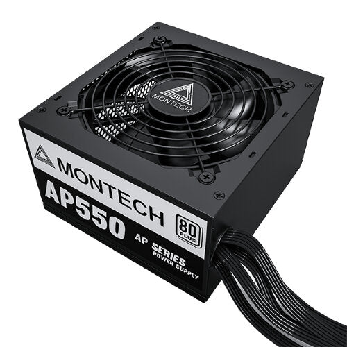 Montech 550W 80 PLUS White Certified ATX Power Supply - Black