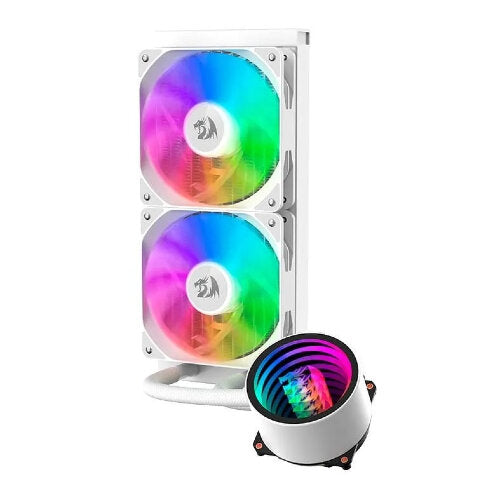 Redragon 240mm Radiator 2x 120mm CPU Liquid Cooler - White