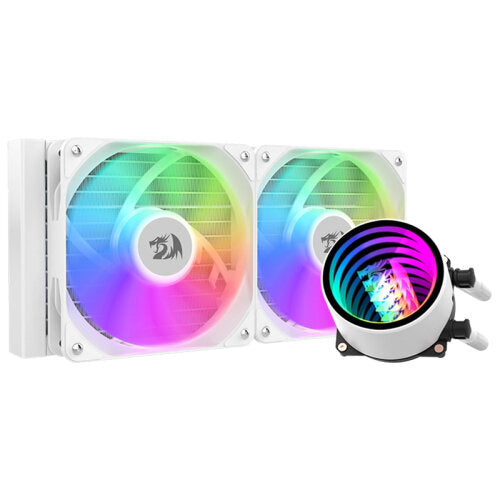 Redragon 240mm Radiator 2x 120mm CPU Liquid Cooler - White