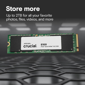 Crucial E100 2TB PCIe Gen4 NVMe M.2 SSD