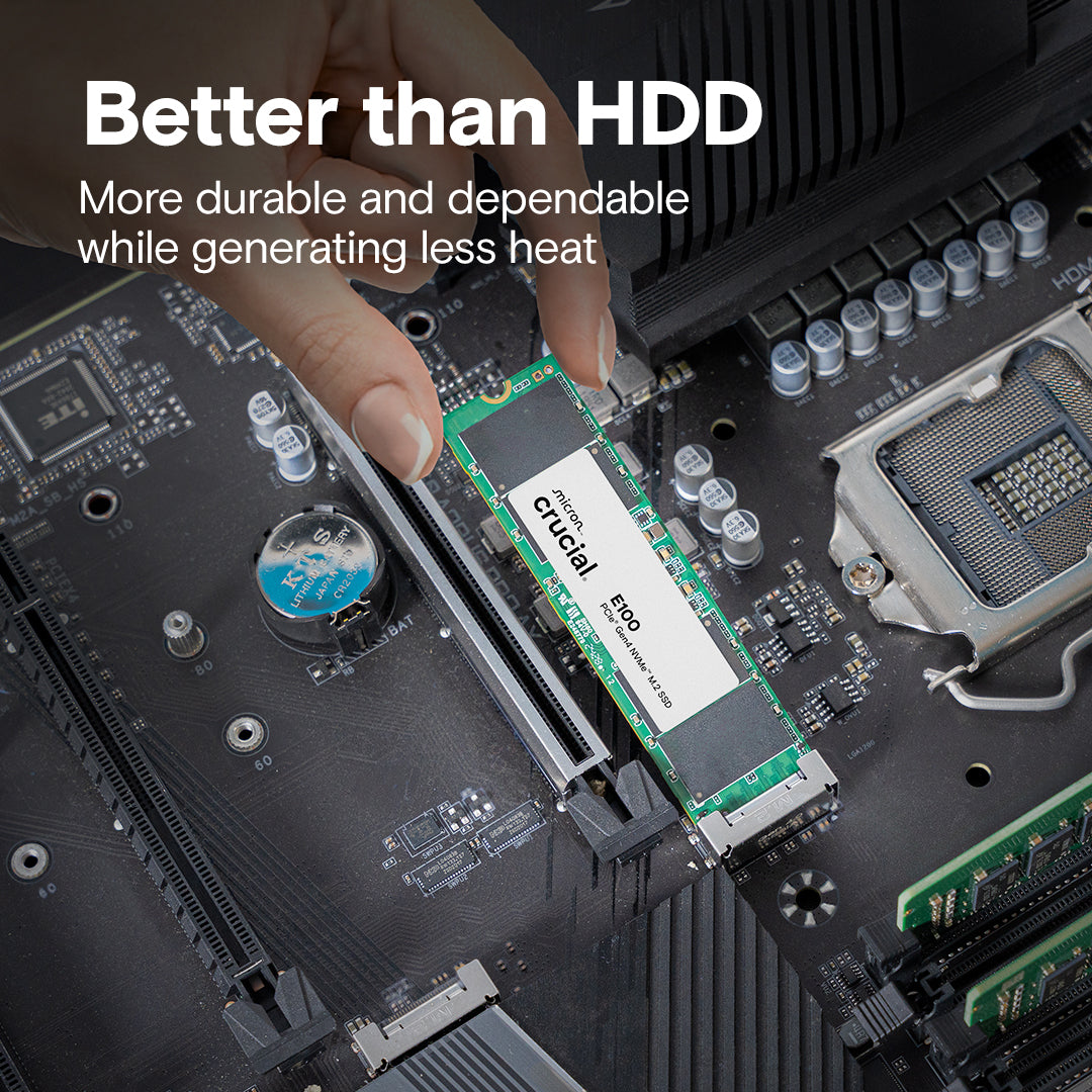 Crucial E100 2TB PCIe Gen4 NVMe M.2 SSD
