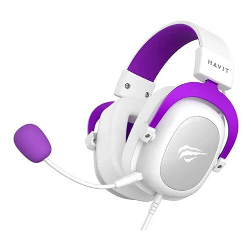 Havit H2002D Wired Gaming Headset – White/Purple