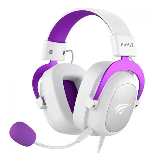 Havit H2002D Wired Gaming Headset – White/Purple