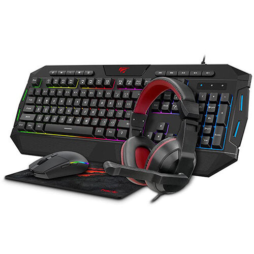 Havit KB501CM 4-In-1 Gaming Combo - Black/Red