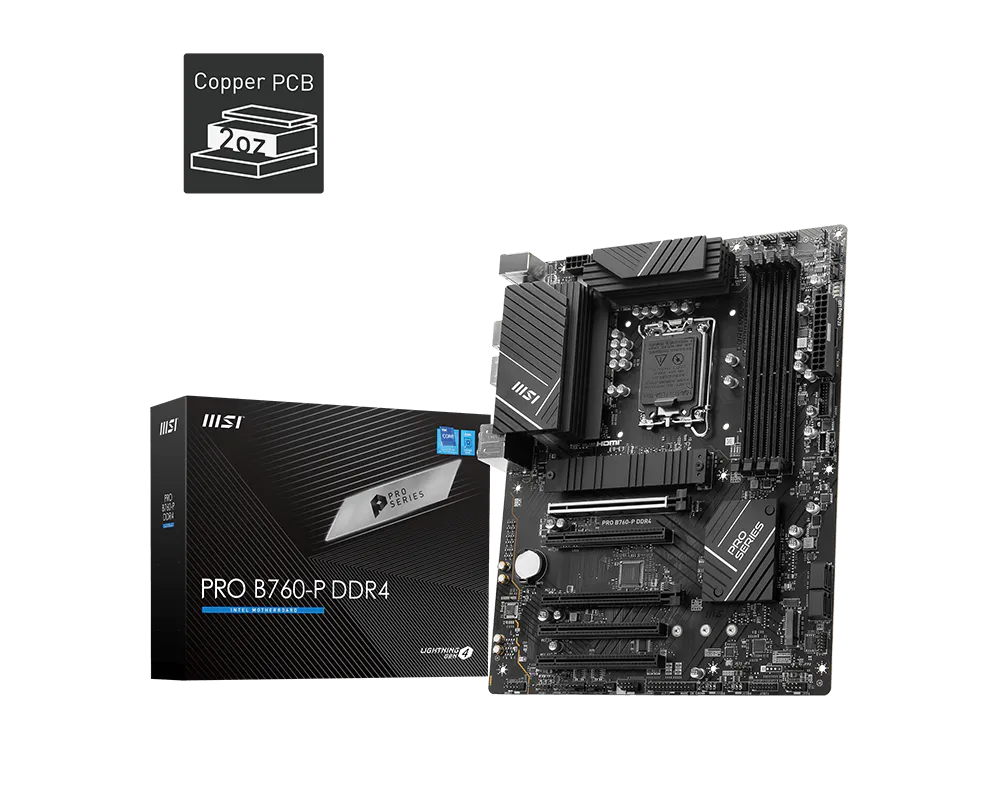 Msi PRO B760-P DDR4 LGA 1700 ATX Intel Motherboard