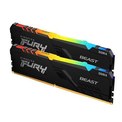 Kingston FURY Beast 32GB (16x2) 3200MHz DDR4 RGB RAM Memory