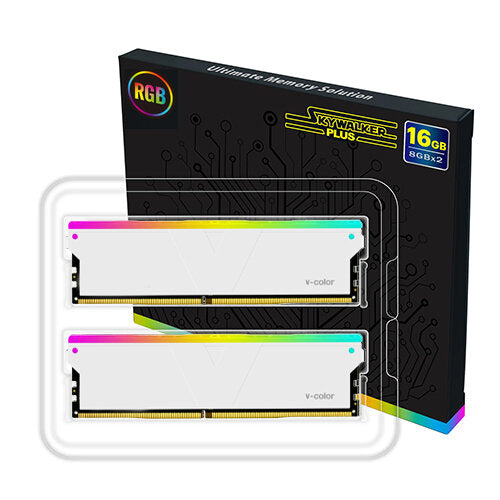 DDR4 16GB (8GBx2) 3600MHz SKYWALKER PLUS RGB U-DIMM 1.35V (WHITE)