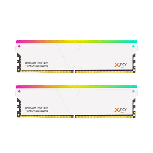 V-color Manta XSky RGB 32GB (16GBx2) 6000MHz DDR5 Memory Kit - (White)