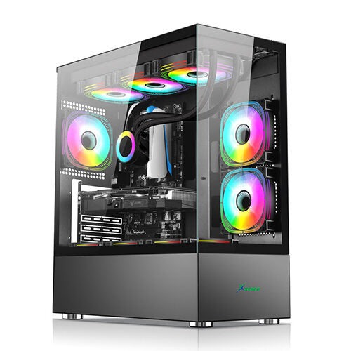 XANDER Jupiter ARGB ATX Tempered Glass Case - Black