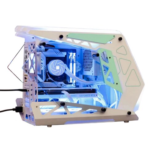 XANDER Spectrum ARGB Strip E-ATX Tempered Glass Case - White