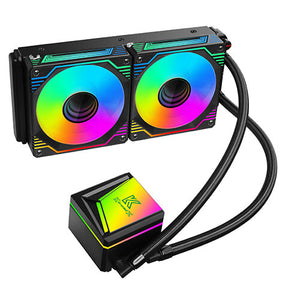 Waterwheel 240 ARGB LCD CPU Liquid Cooler - Black