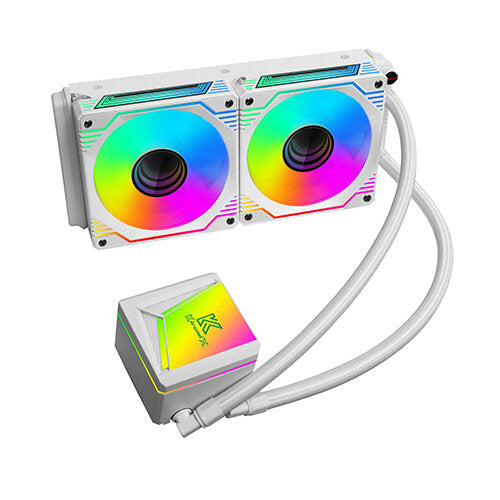 XANDER Waterwheel 240 ARGB LCD CPU Liquid Cooler - White